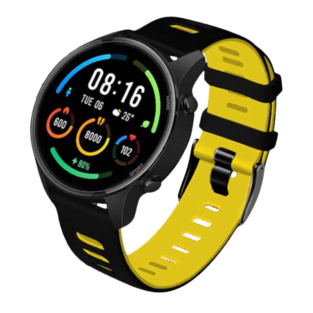 Urheiluranneke 20mm - Musta-Keltainen