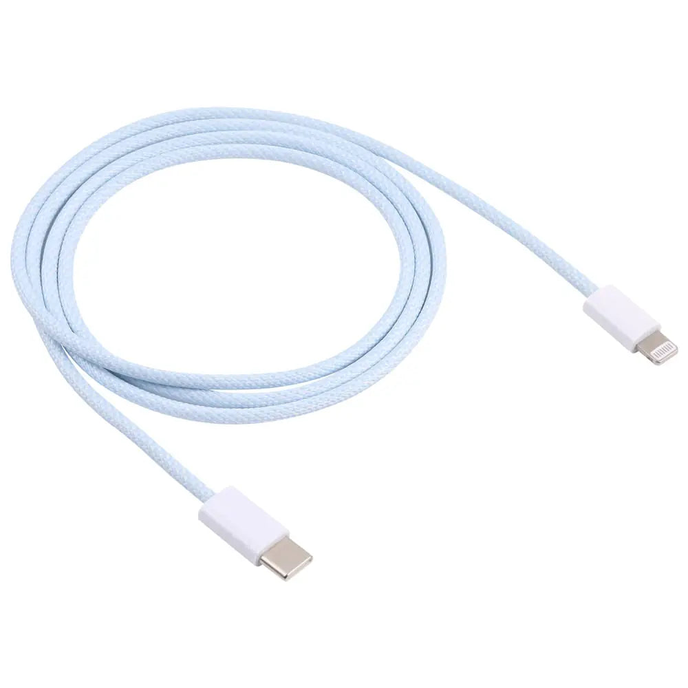 USB-C - Lightning Punottu kaapeli 1M - Sininen