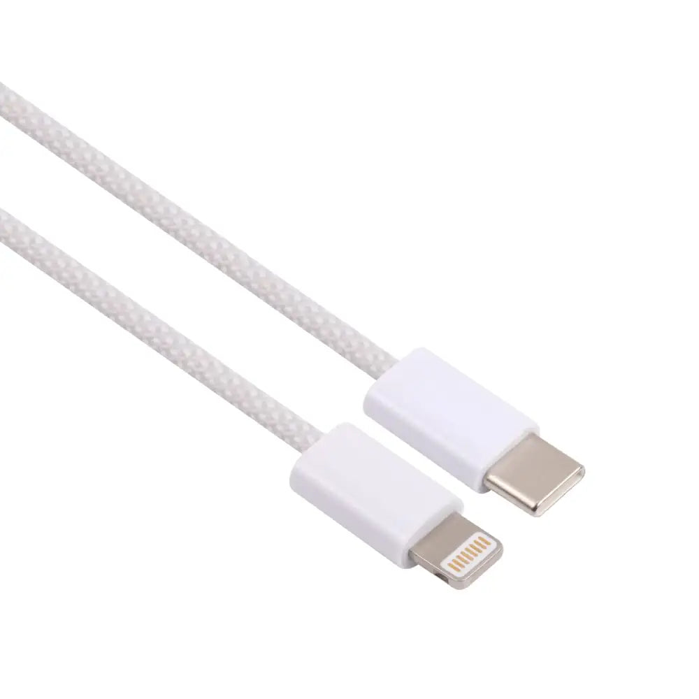 USB-C - Lightning Punottu kaapeli 1M - Valkoinen