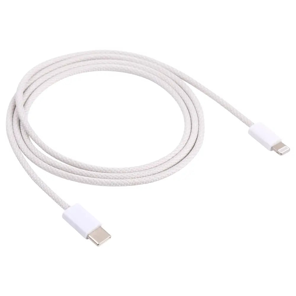 USB-C - Lightning Punottu kaapeli 1M - Valkoinen