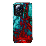 Xiaomi 13 Lite marmori suojakuoret - Blue Red Marble - Ei