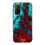 Xiaomi Mi 10T marmori suojakuoret - Blue Red Marble - Ei