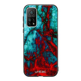 Xiaomi Mi 10T Pro marmori suojakuoret - Blue Red Marble - Ei