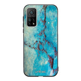 Xiaomi Mi 10T Pro marmori suojakuoret - Turquoise Marble - Ei