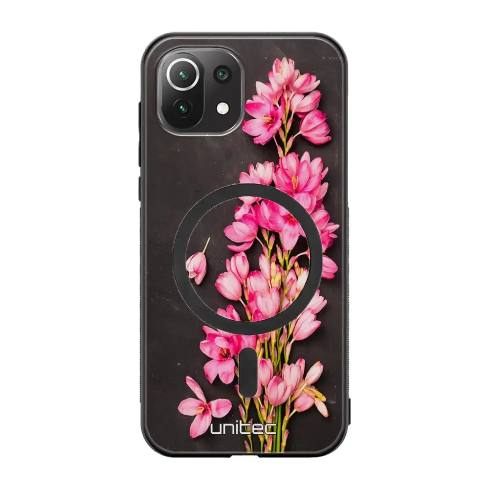 Xiaomi Mi 11 Lite kukka suojakuoret - Pink Flowers