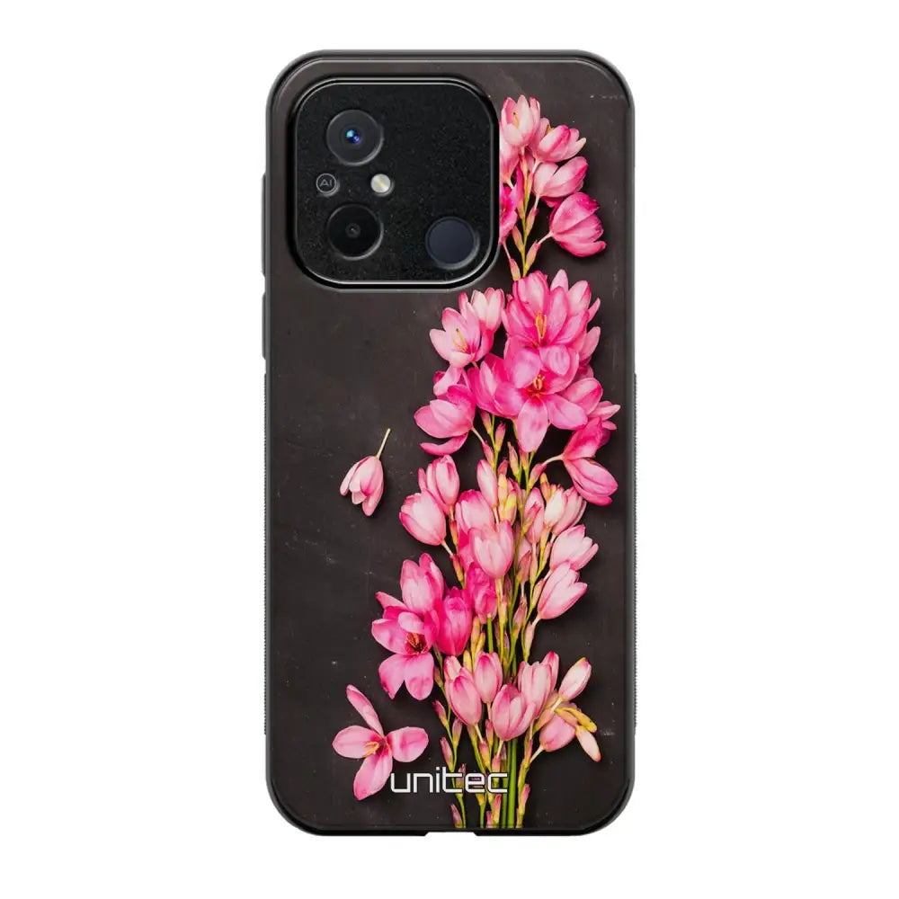 Xiaomi Redmi 12C kukka suojakuoret - Pink Flowers - Ei