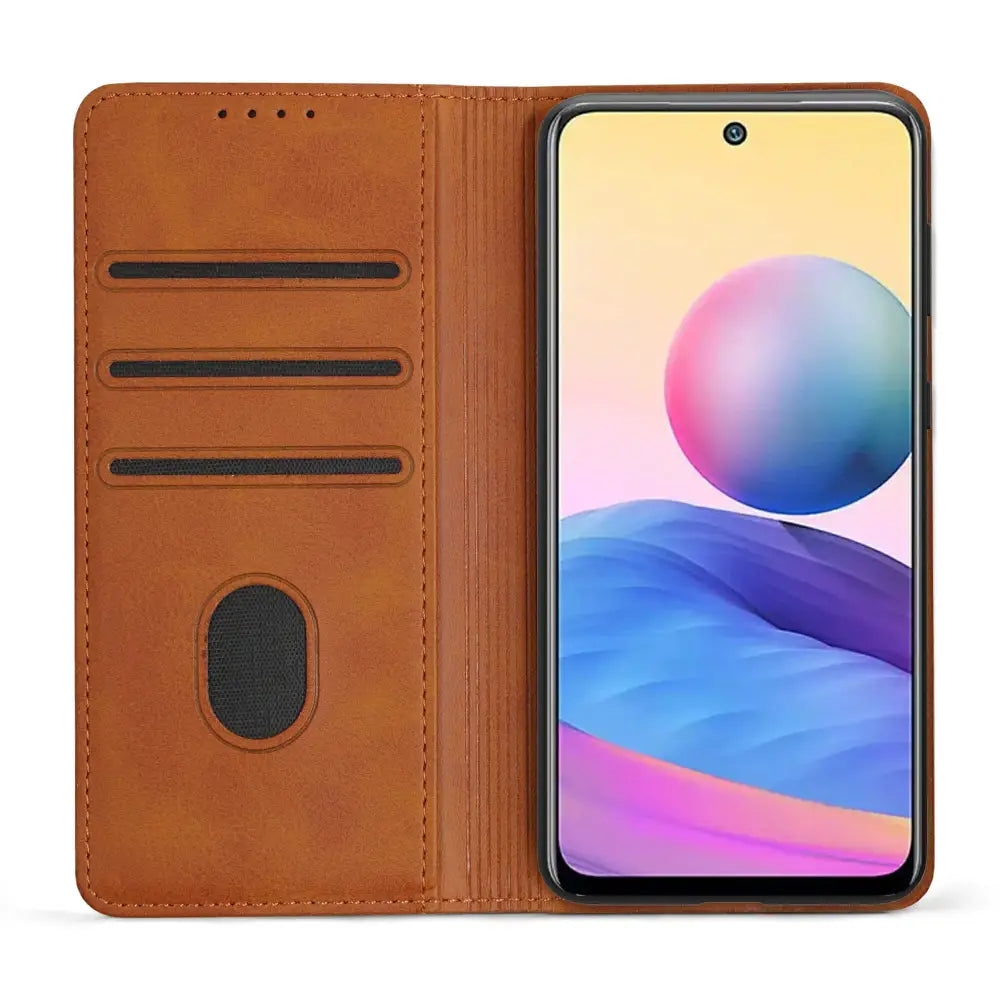 Xiaomi Redmi 9 Unitec Lompakko Suojakotelo Ruskea