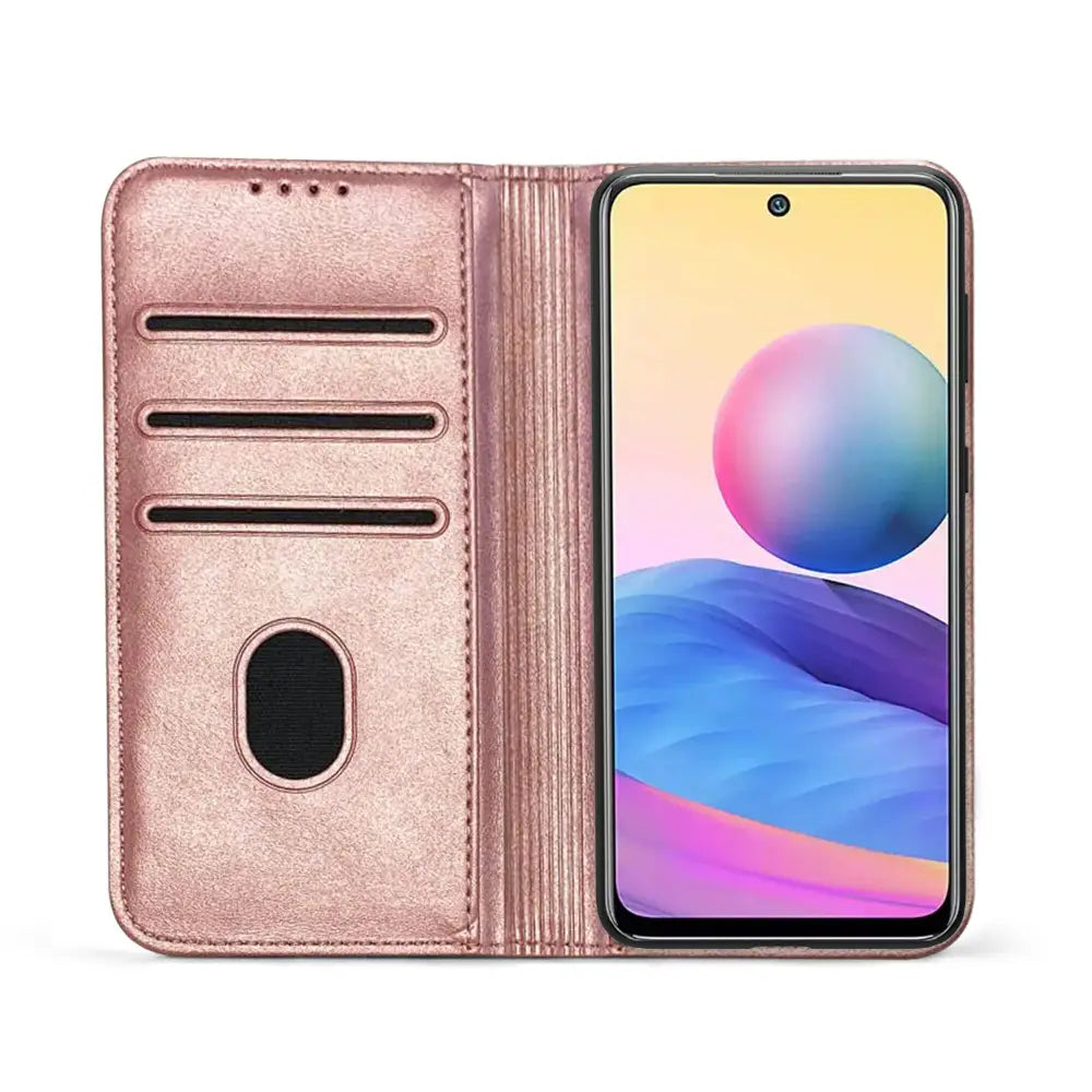 Xiaomi Redmi 9 Unitec Lompakko Suojakotelo Ruusukulta