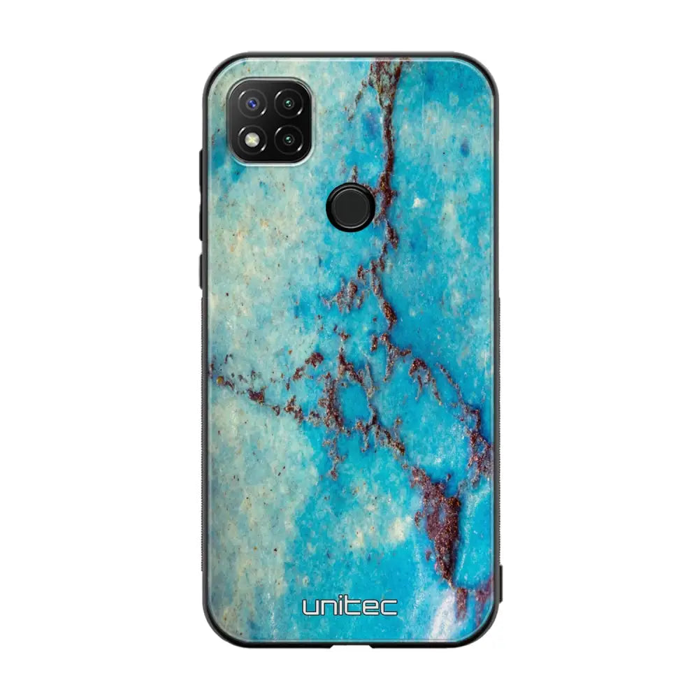 Xiaomi Redmi 9C marmori suojakuoret - Turquoise Marble - Ei