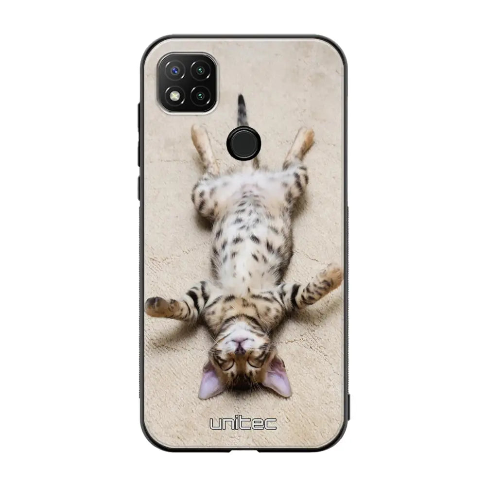 Xiaomi Redmi 9C NFC kissa suojakuoret - Relaxing Cat - Ei