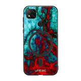 Xiaomi Redmi 9C NFC marmori suojakuoret - Blue Red Marble