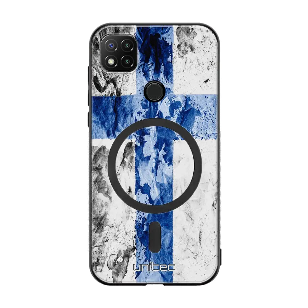 Xiaomi Redmi 9C suojakuoret - Painted Finnish Flag
