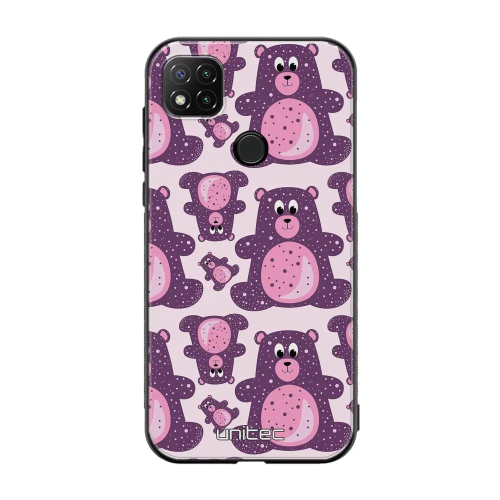 Xiaomi Redmi 9C suojakuoret - Purple Teddy Bear - Ei