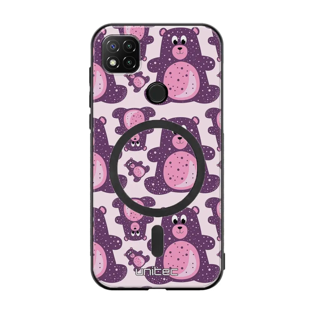 Xiaomi Redmi 9C suojakuoret - Purple Teddy Bear