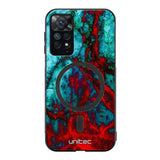 Xiaomi Redmi Note 11 marmori suojakuoret - Blue Red Marble