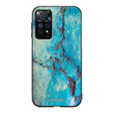 Xiaomi Redmi Note 11 marmori suojakuoret - Turquoise Marble - Ei
