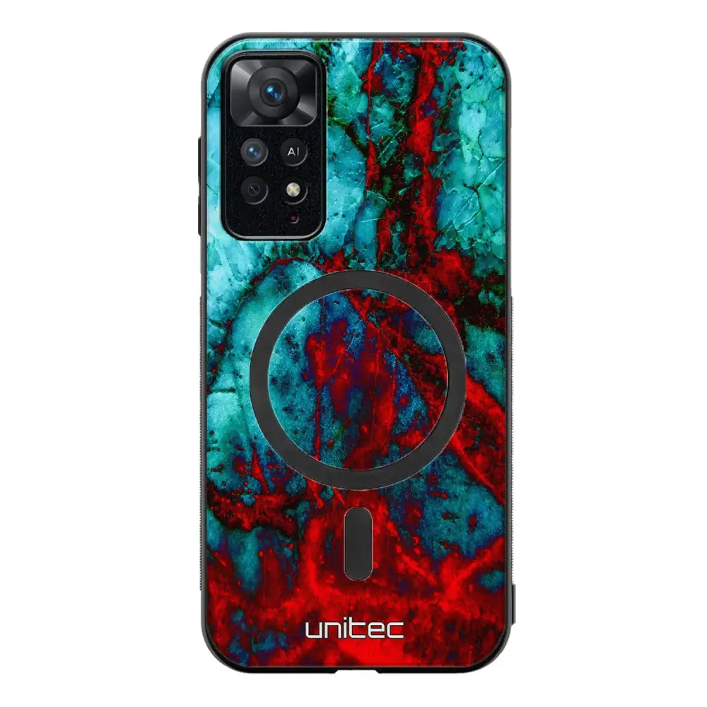 Xiaomi Redmi Note 11 Pro marmori suojakuoret - Blue Red Marble