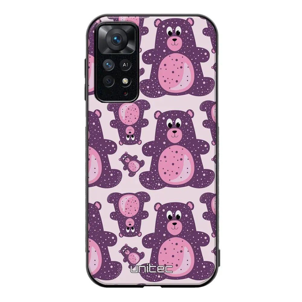 Xiaomi Redmi Note 11 Pro suojakuoret - Purple Teddy Bear - Ei