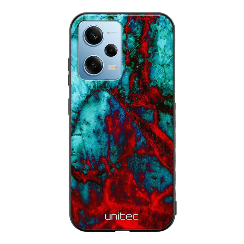 Xiaomi Redmi Note 12 Pro marmori suojakuoret - Blue Red Marble - Ei