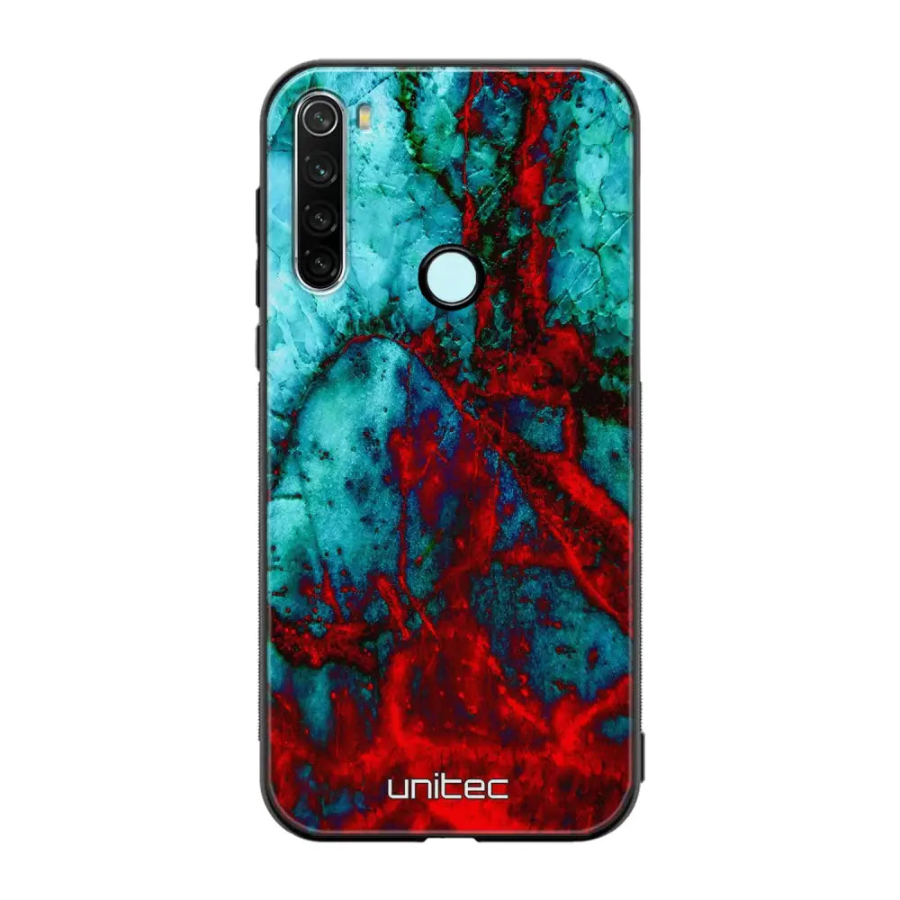 Xiaomi Redmi Note 8T marmori suojakuoret - Blue Red Marble - Ei