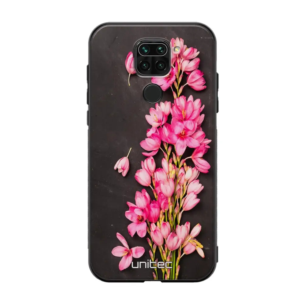 Xiaomi Redmi Note 9 kukka suojakuoret - Pink Flowers - Ei