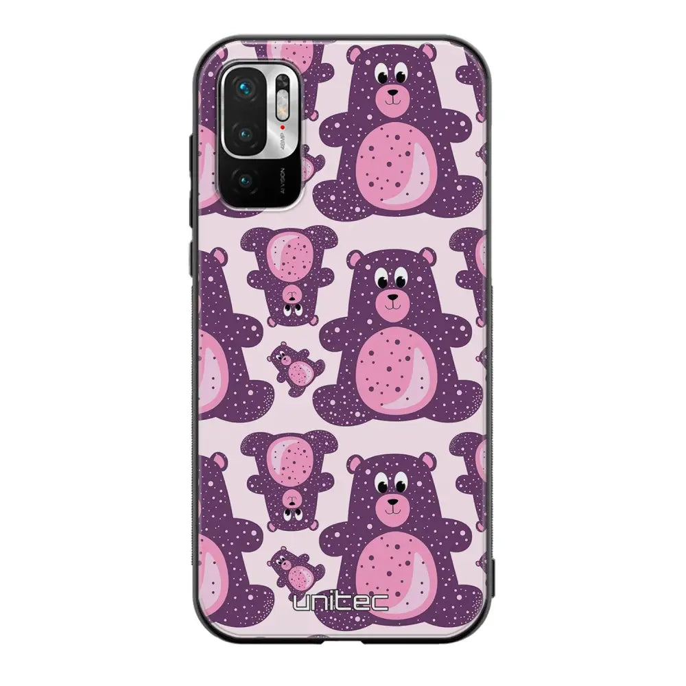 Xiaomi Redmi Note 9 Pro suojakuoret - Purple Teddy Bear - Ei