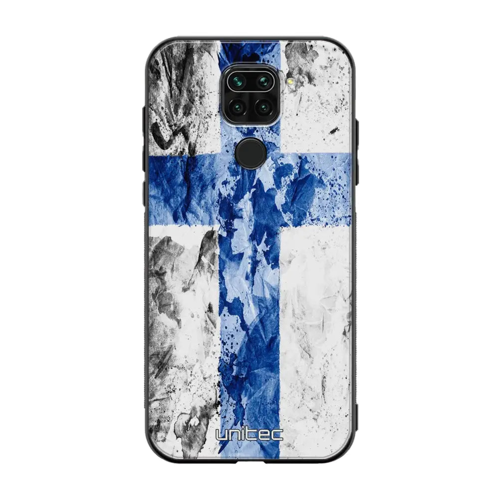 Xiaomi Redmi Note 9 suojakuoret - Painted Finnish Flag - Ei