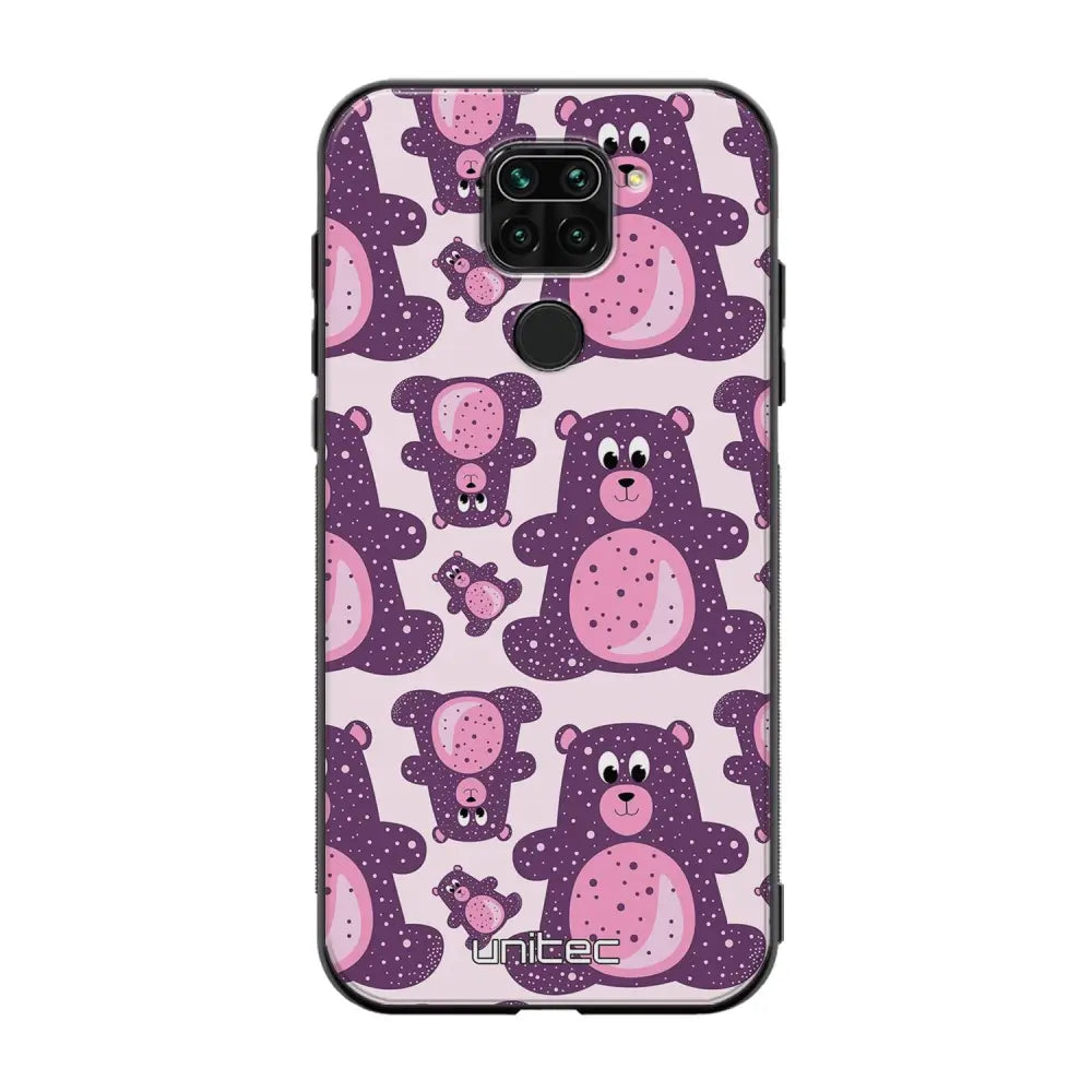 Xiaomi Redmi Note 9 suojakuoret - Purple Teddy Bear - Ei