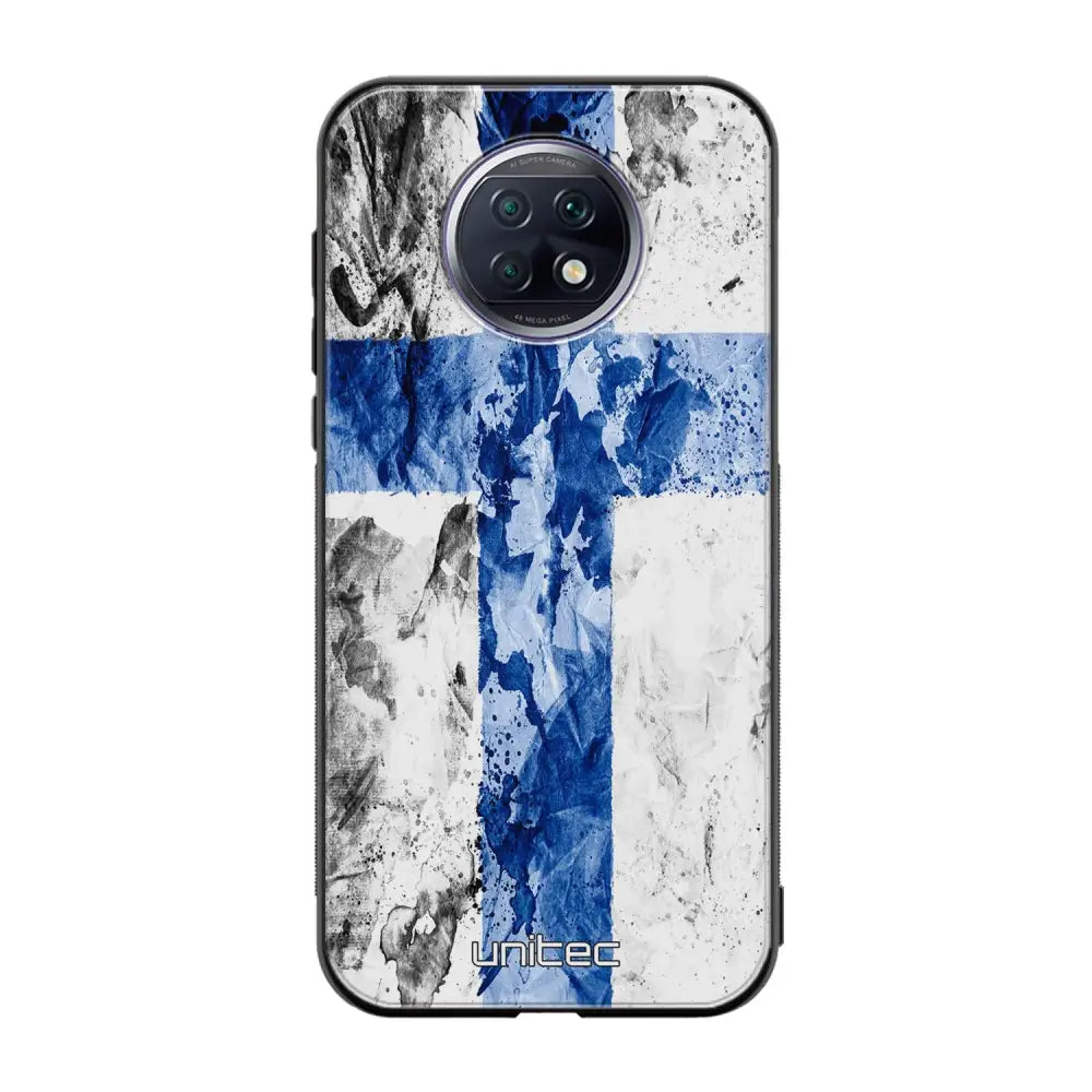 Xiaomi Redmi Note 9T suojakuoret - Painted Finnish Flag - Ei