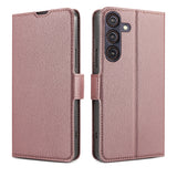 Samsung Galaxy S25 Lompakko Suojakotelo - Ruusukulta