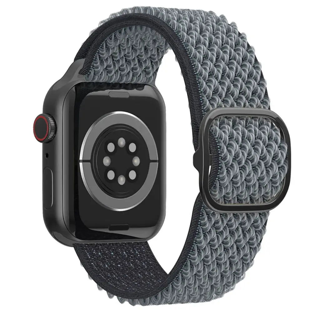 Apple Watch 38/40/41 mm Joustava nailonranneke - Harmaa
