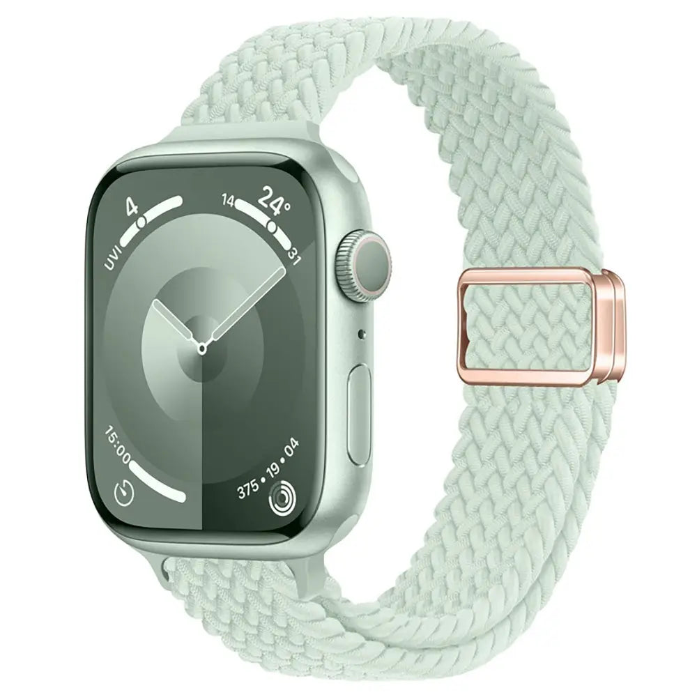 Apple Watch 38/40/41 mm Joustava nailonranneke Vaaleanvirheä