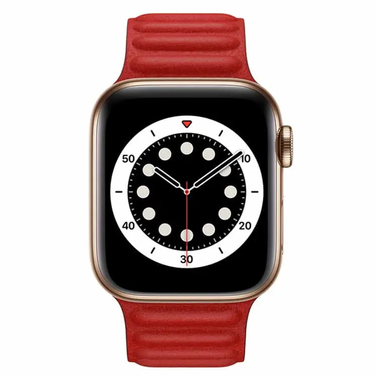 Apple Watch 38 / 40 / 41 mm Magneettinen nahkaranneke - Punainen