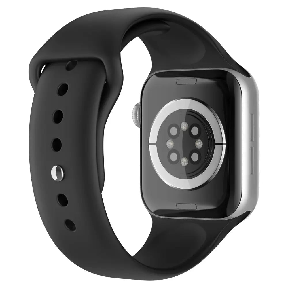 Apple Watch 38 / 40 / 41 mm Silikoniranneke - S/M - Musta