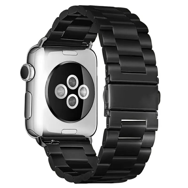 Apple Watch 42 / 44 / 45 mm Ruostumaton teräsranneke - Musta