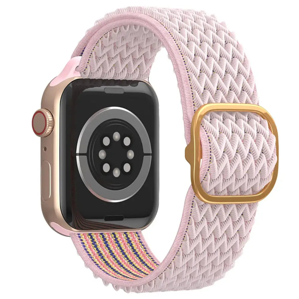 Apple Watch Joustava nailonranneke 42/44/45/49 mm - pinkki