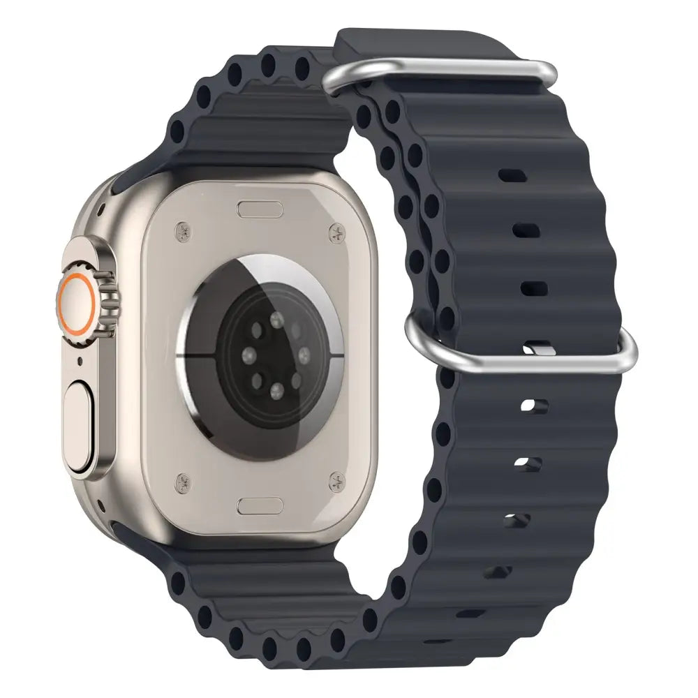 Apple Watch Ocean silikoniranneke 42/44/45/49 mm - Musta