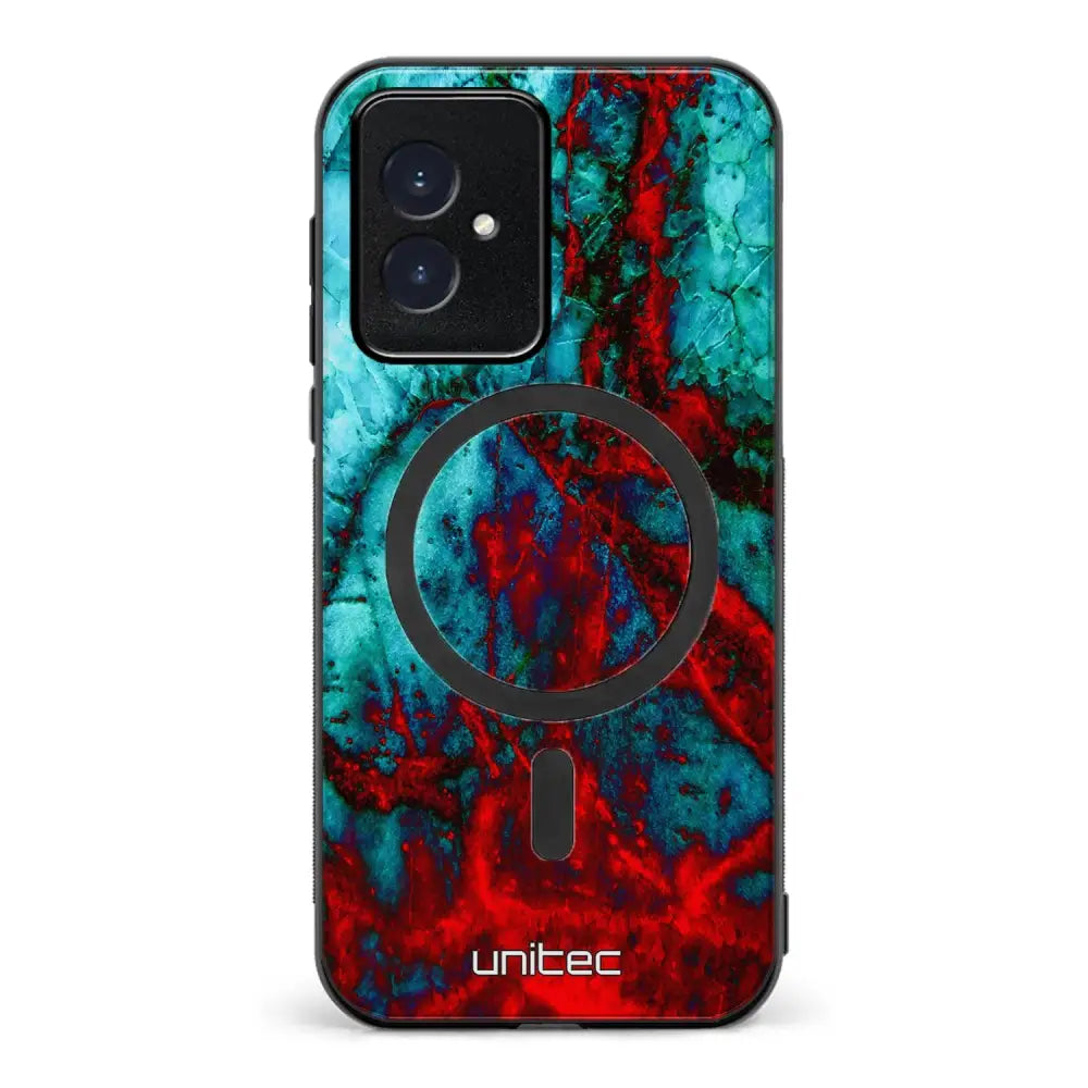 Honor 100 marmori suojakuoret - Blue Red Marble