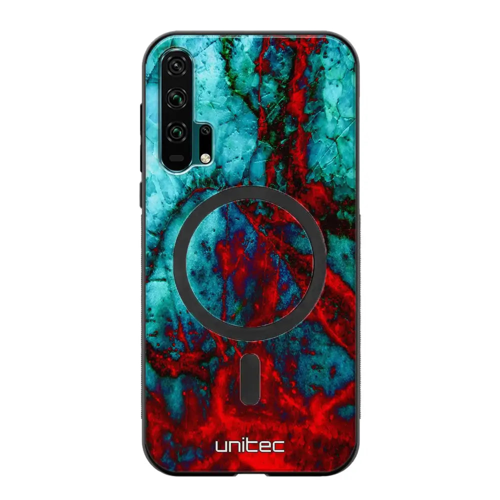 Honor 20 Pro marmori suojakuoret - Blue Red Marble