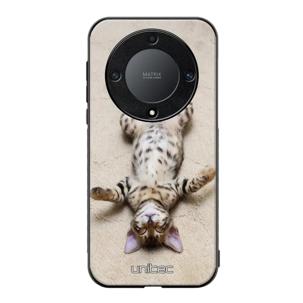Honor Magic 5 Lite kissa suojakuoret - Relaxing Cat - Ei