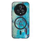 Honor Magic 5 Pro marmori suojakuoret - Turquoise Marble