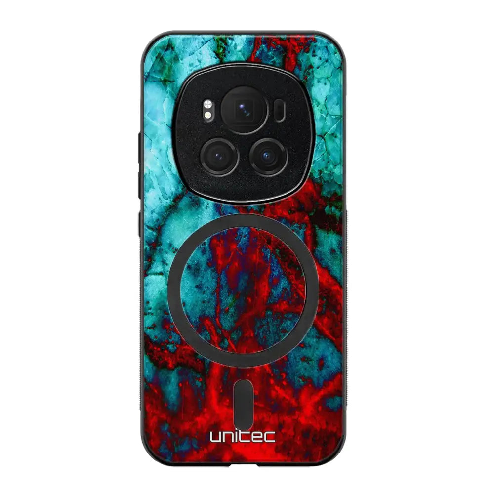 Honor Magic 6 Pro marmori suojakuoret - Blue Red Marble