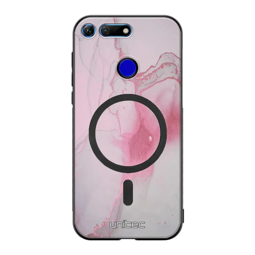 Honor View 20 marmori suojakuoret - Pink Pok Rie