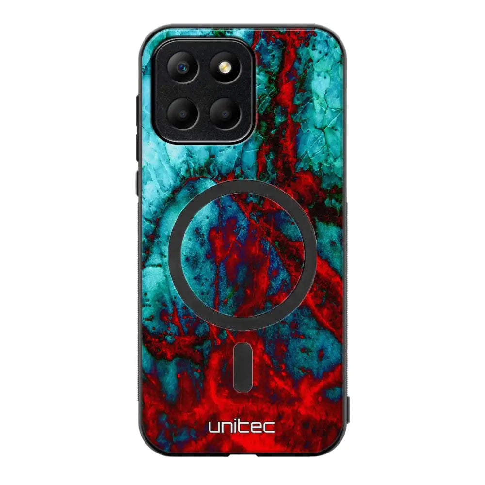 Honor X6 marmori suojakuoret - Blue Red Marble