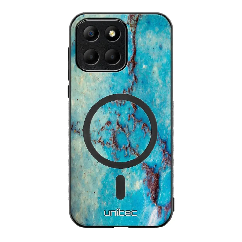 Honor X8 marmori suojakuoret - Turquoise Marble