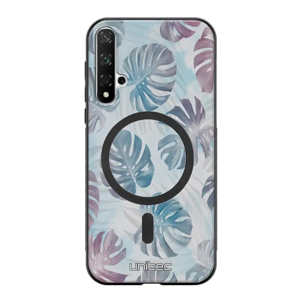 Huawei Nova 5T kukka suojakuoret - Monstera Texture