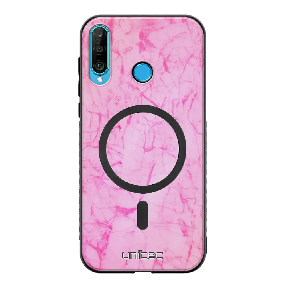 Huawei P30 Lite marmori suojakuoret - Light Pink Marble