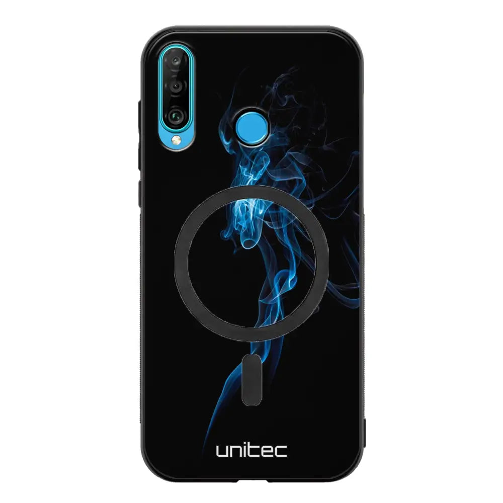 Huawei P30 Lite suojakuoret - Blue Smoke On Black