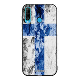 Huawei P30 Lite suojakuoret - Painted Finnish Flag - Ei