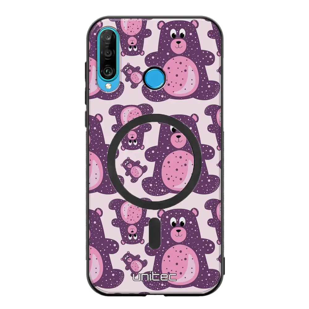 Huawei P30 Lite suojakuoret - Purple Teddy Bear